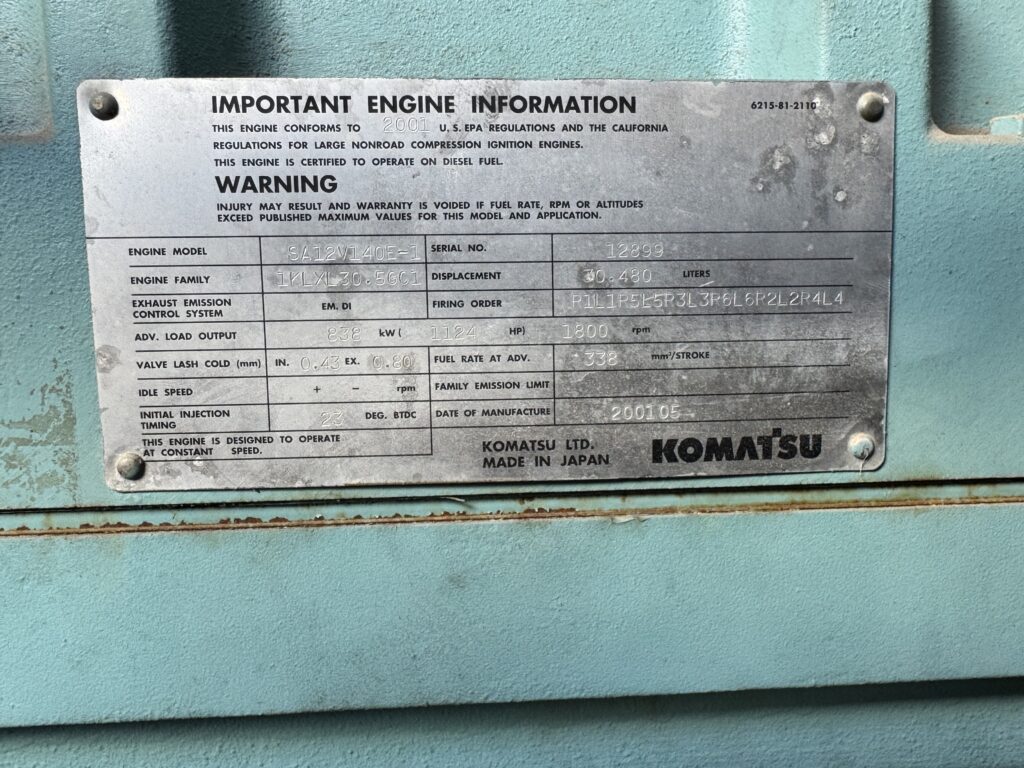 Multiquip DCA-800SSK Mobile Diesel Generator Set – 640kW – Low Hours