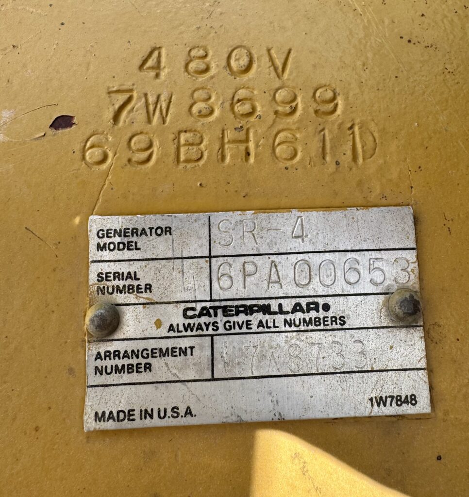 Caterpillar 3512 DITA Diesel Generator Set – 1050kW – Low Hours