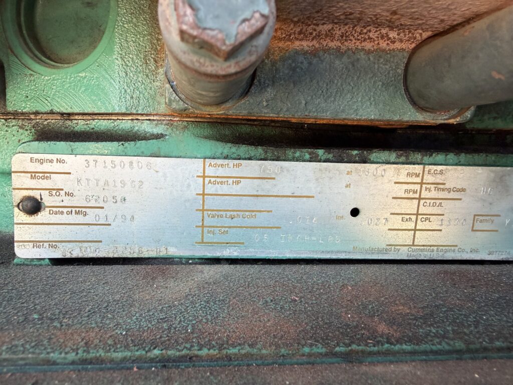 Cummins 500DFFB, 500kW Diesel Generator, Low Hours