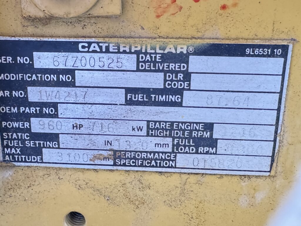 Caterpillar 3512 DITA – 640kW Diesel Generator Set – Low Hours