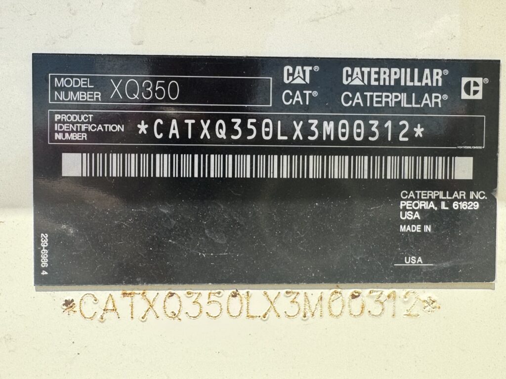 Caterpillar XQ350, Mobile Diesel Generator Set, 320kW